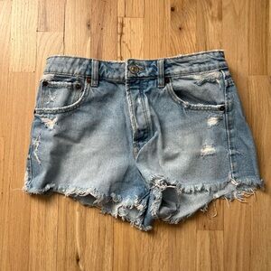 Zara | Distressed Denim Women's Shorts